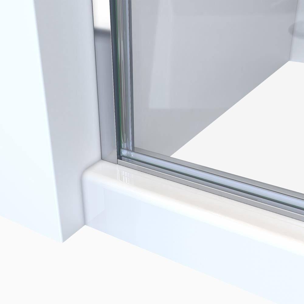 Semi-Frameless Swinging Shower Door Polished Chrome W371
