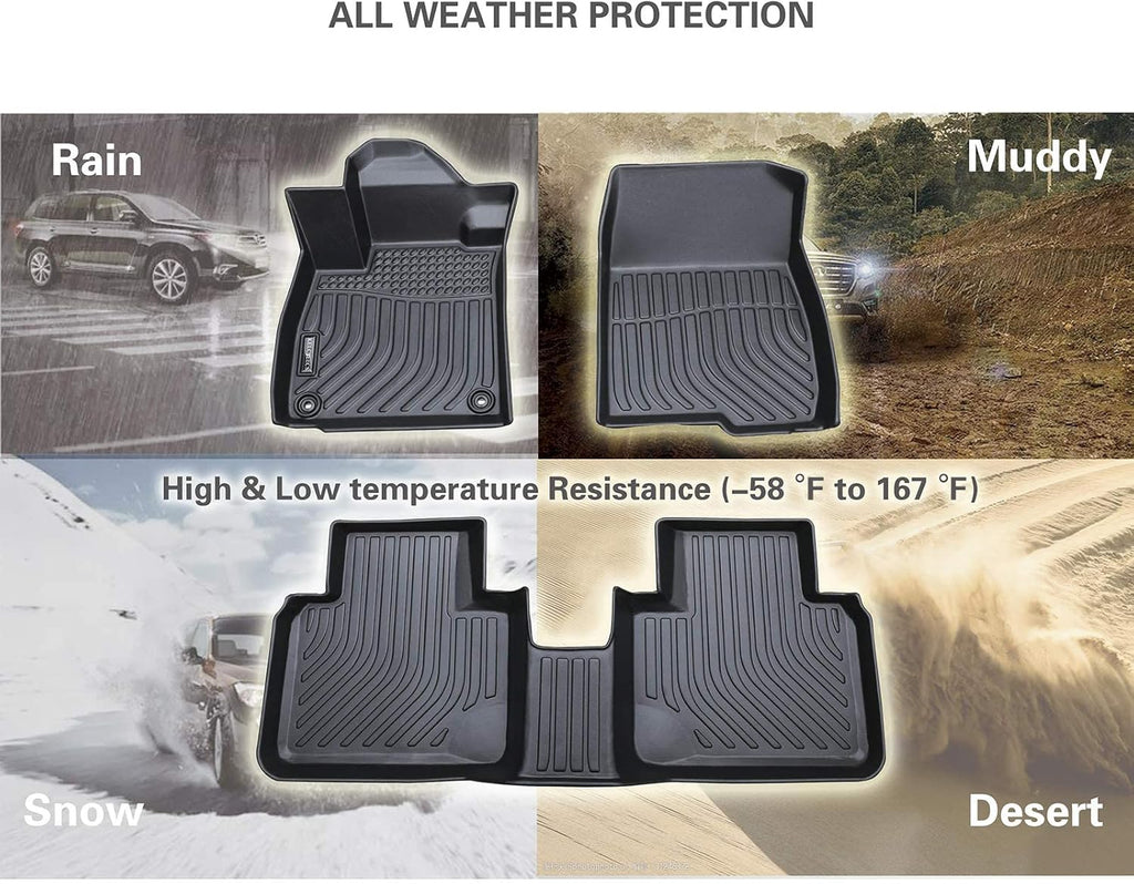 Black Waterproof TPE Car Mats for Kia Sorento 6 Seat 2021 2022 Y22190