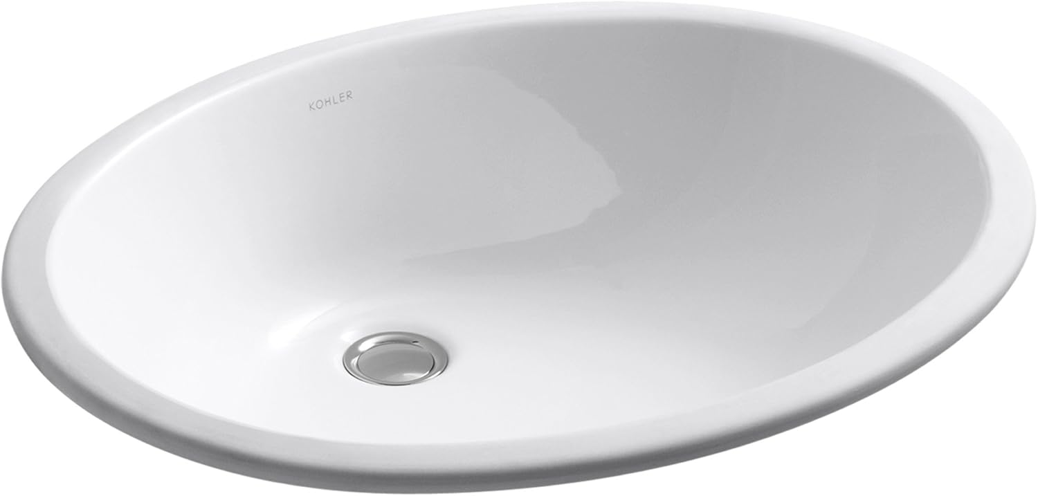 White Undercounter Bathroom Sink U1568