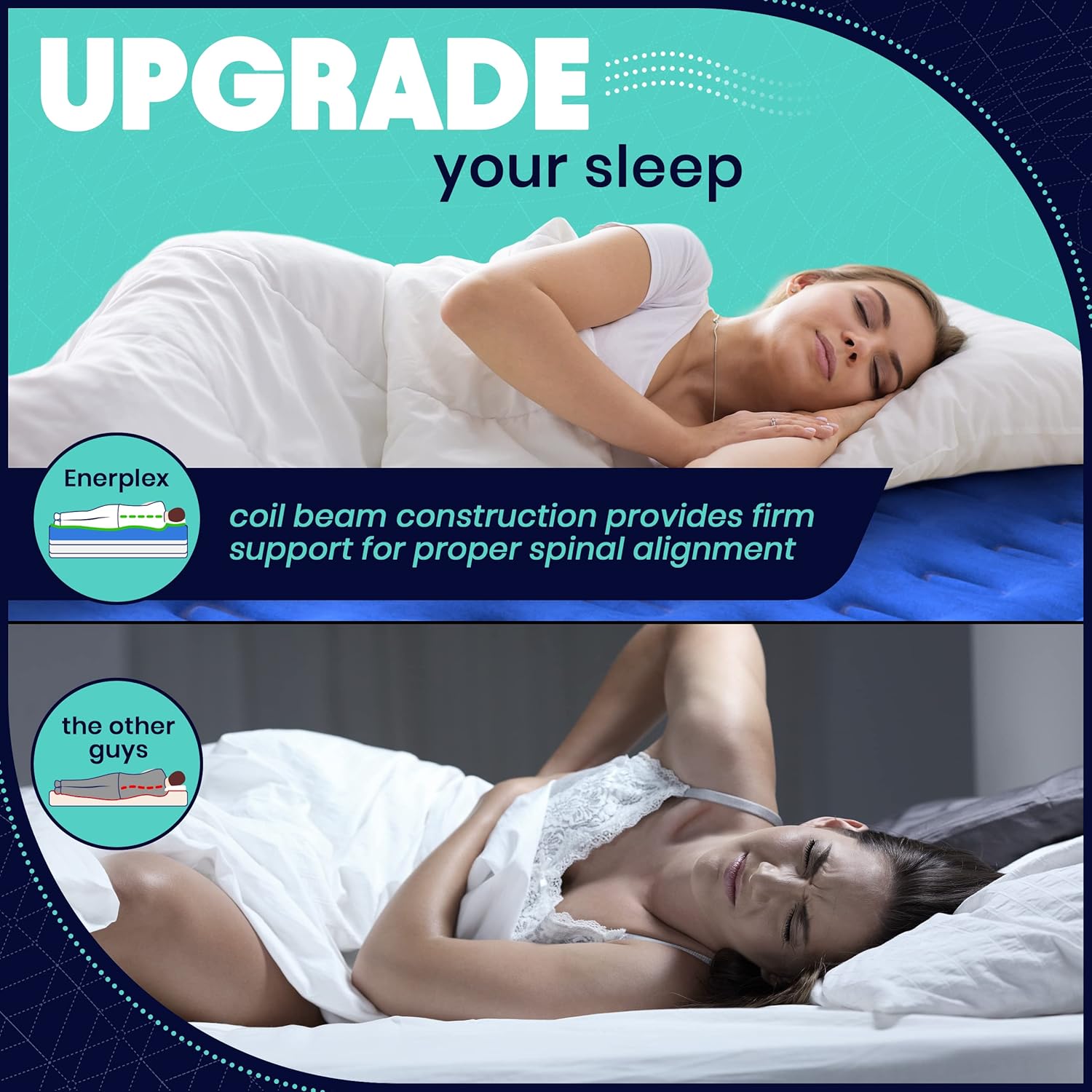 Queen Air Mattress with Built-in Dual Pump E5303