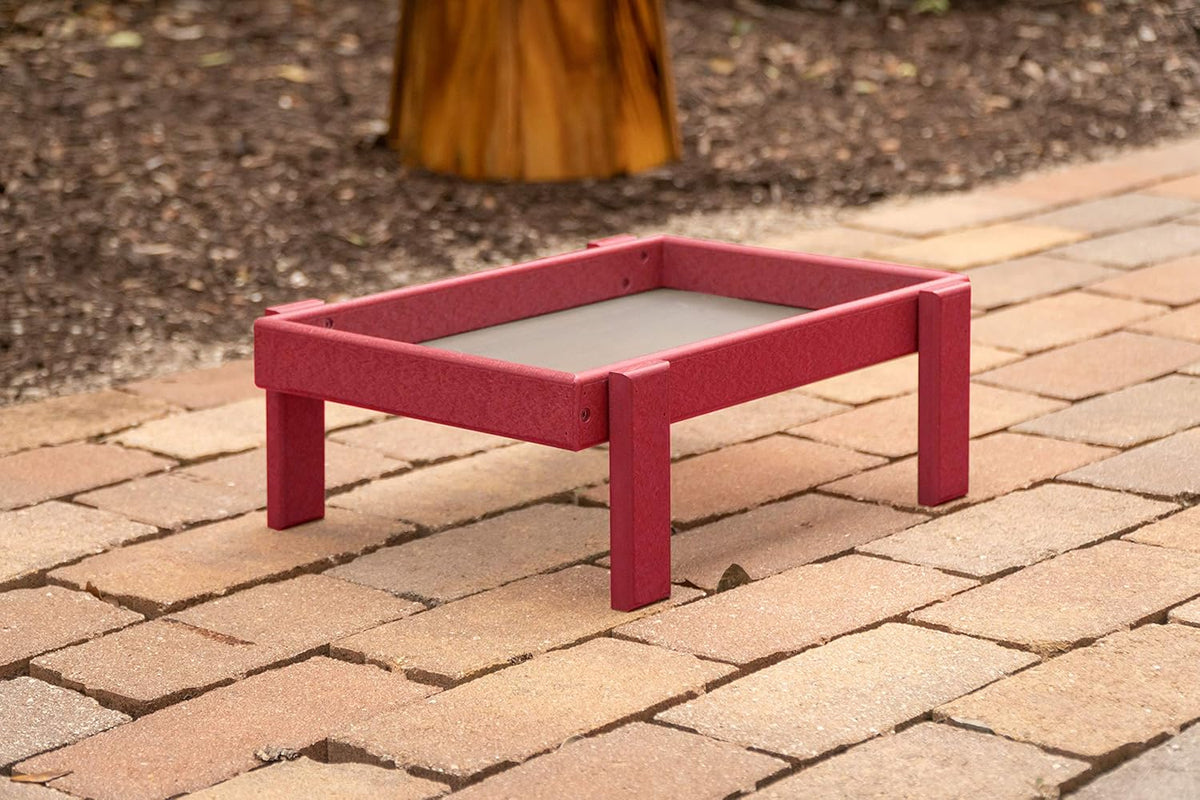 Plastic Platform Ground Bird Feeder Tray (Weathered Wood) X2961