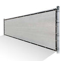 Grey Privacy Fence Screen HDPE Mesh Windscreen with Reinforced Grommets Y26858