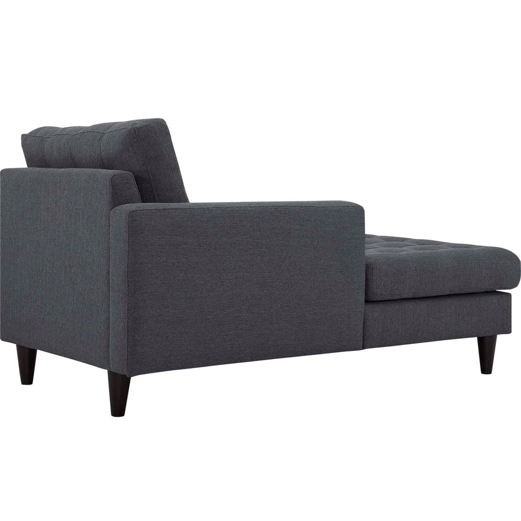 Grey Fabric Left Arm Chaise Lounge Chair N191