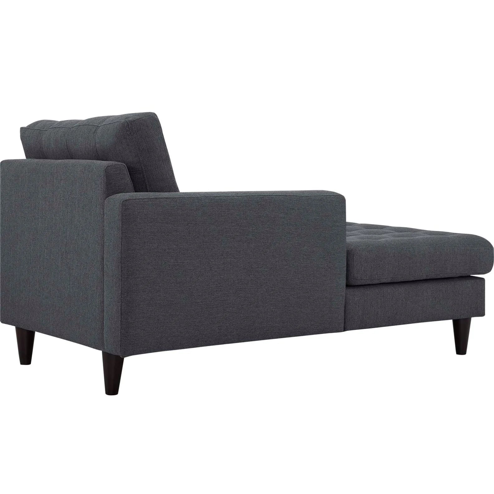 Grey Fabric Left Arm Chaise Lounge Chair N191