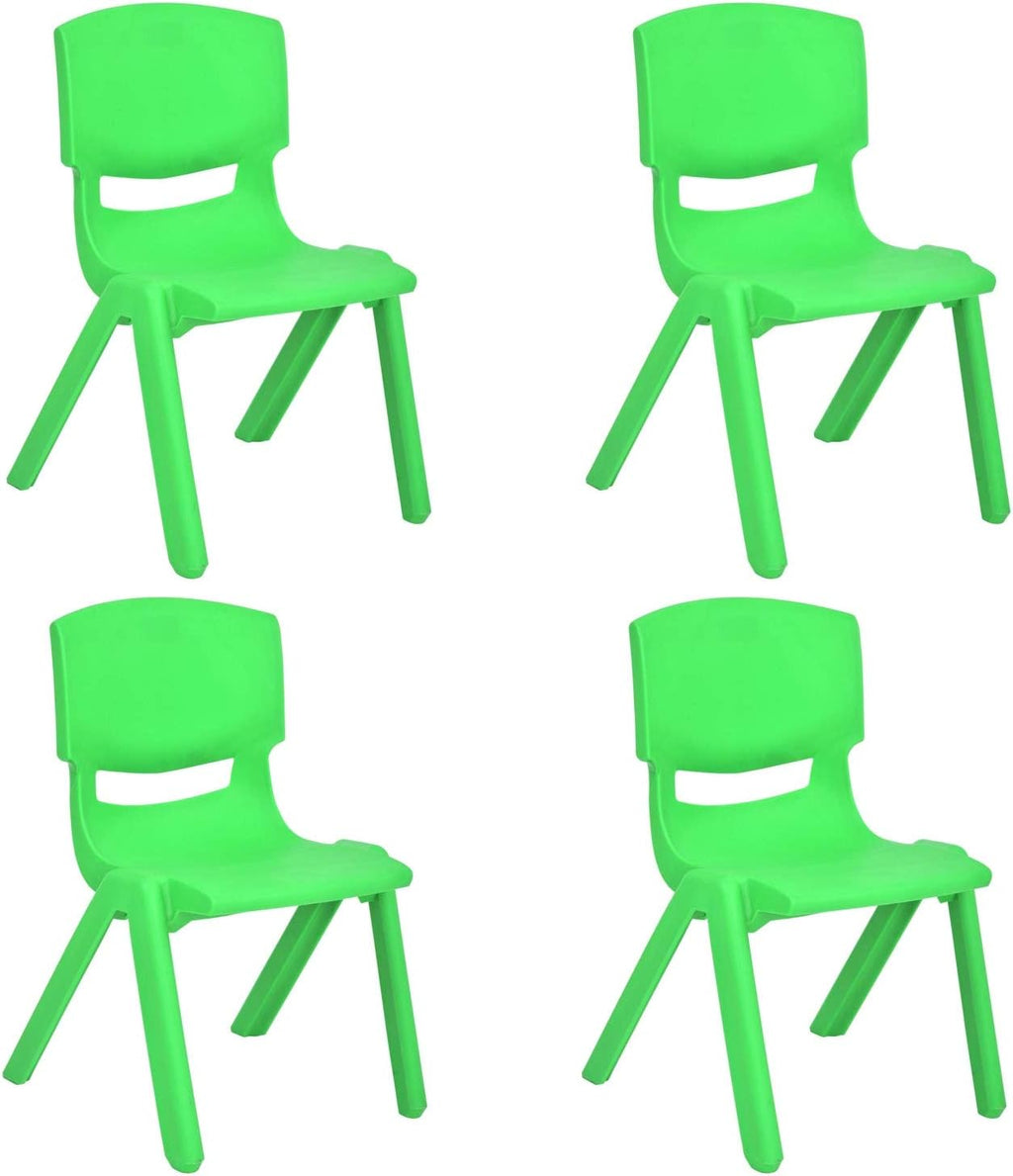 Lime Green 4 Pack Stackable Plastic Kids Learning Chairs G378