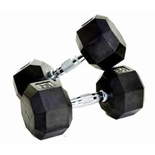 Rubber Hex Dumbbells Pair 10kg Y602