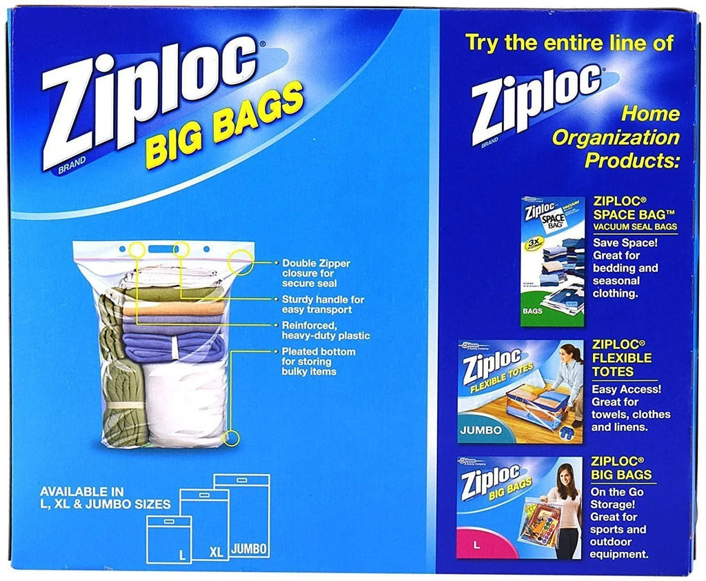XXL Double Zipper Bag - 6 Count X16896