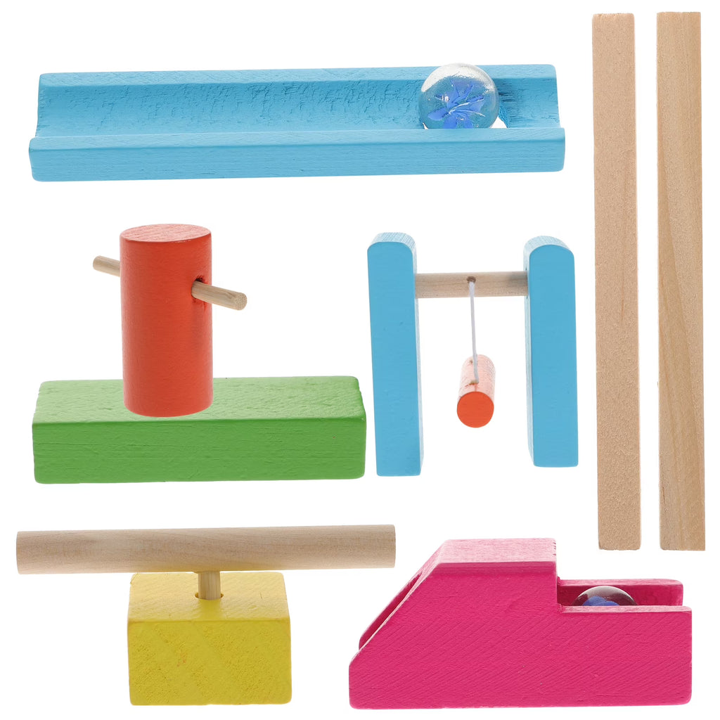 1 Set of Wooden Dominoes Blocks Building Toy E683443