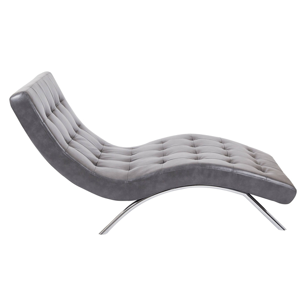 Tufted Chaise Pewter U666