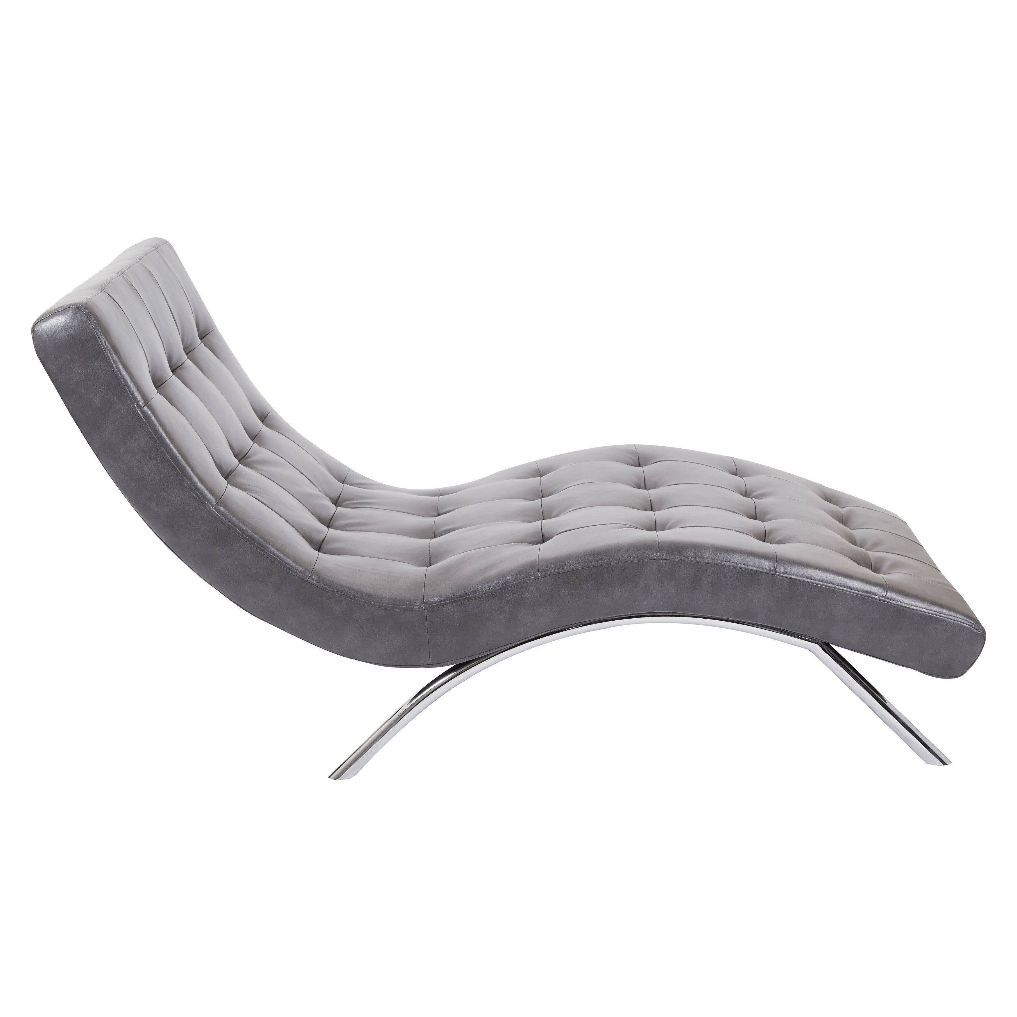 Tufted Chaise Pewter U666