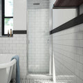 Semi-Frameless Swinging Shower Door Polished Chrome W371