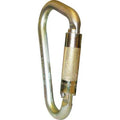 Large Iron Steel Carabiner Screw Locking Gold I81366