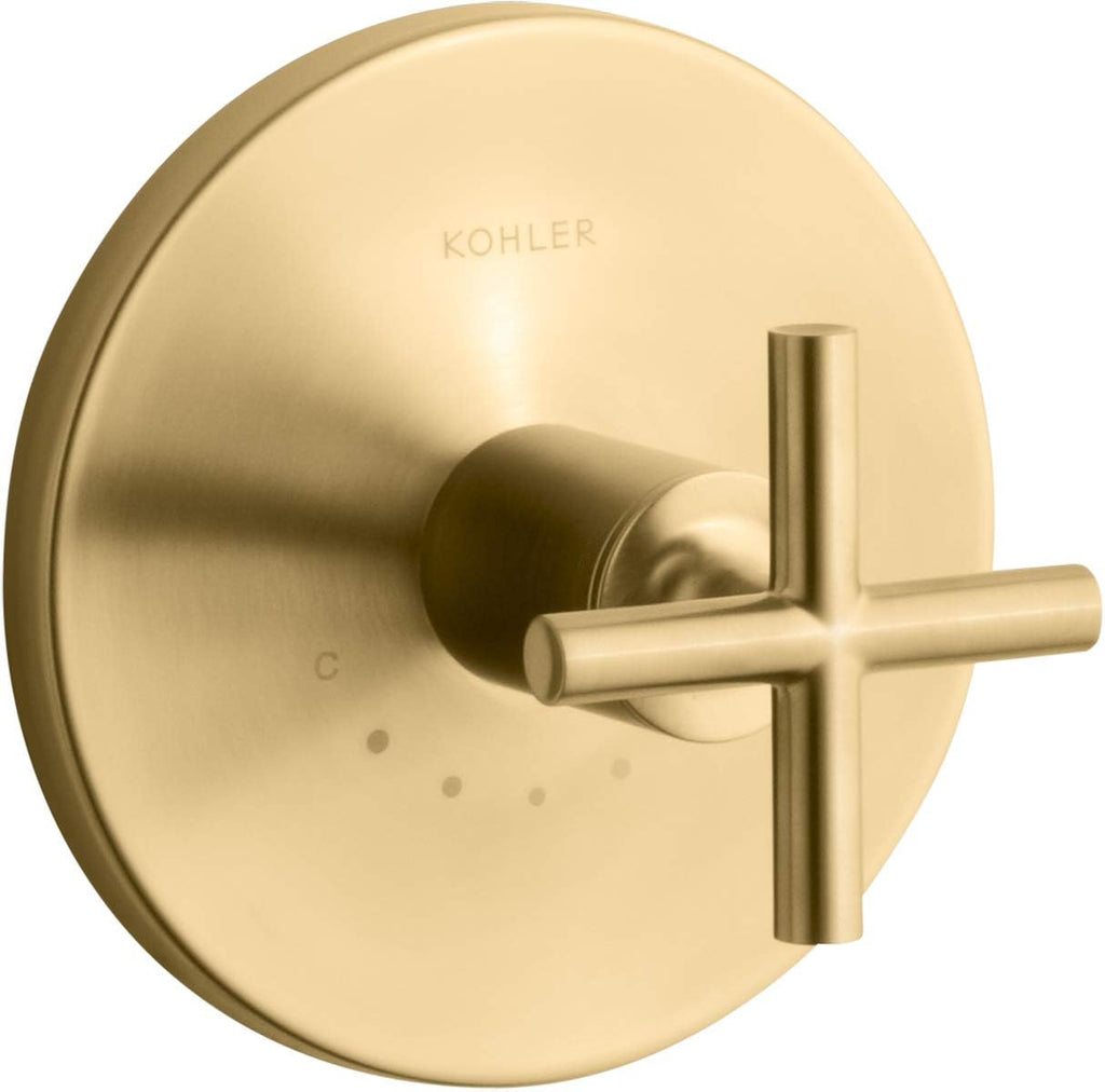 Vibrant Brushed Moderne Brass Valve Trim C2550
