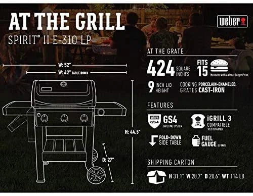 Black 3-Burner Liquid Propane Grill Z971541