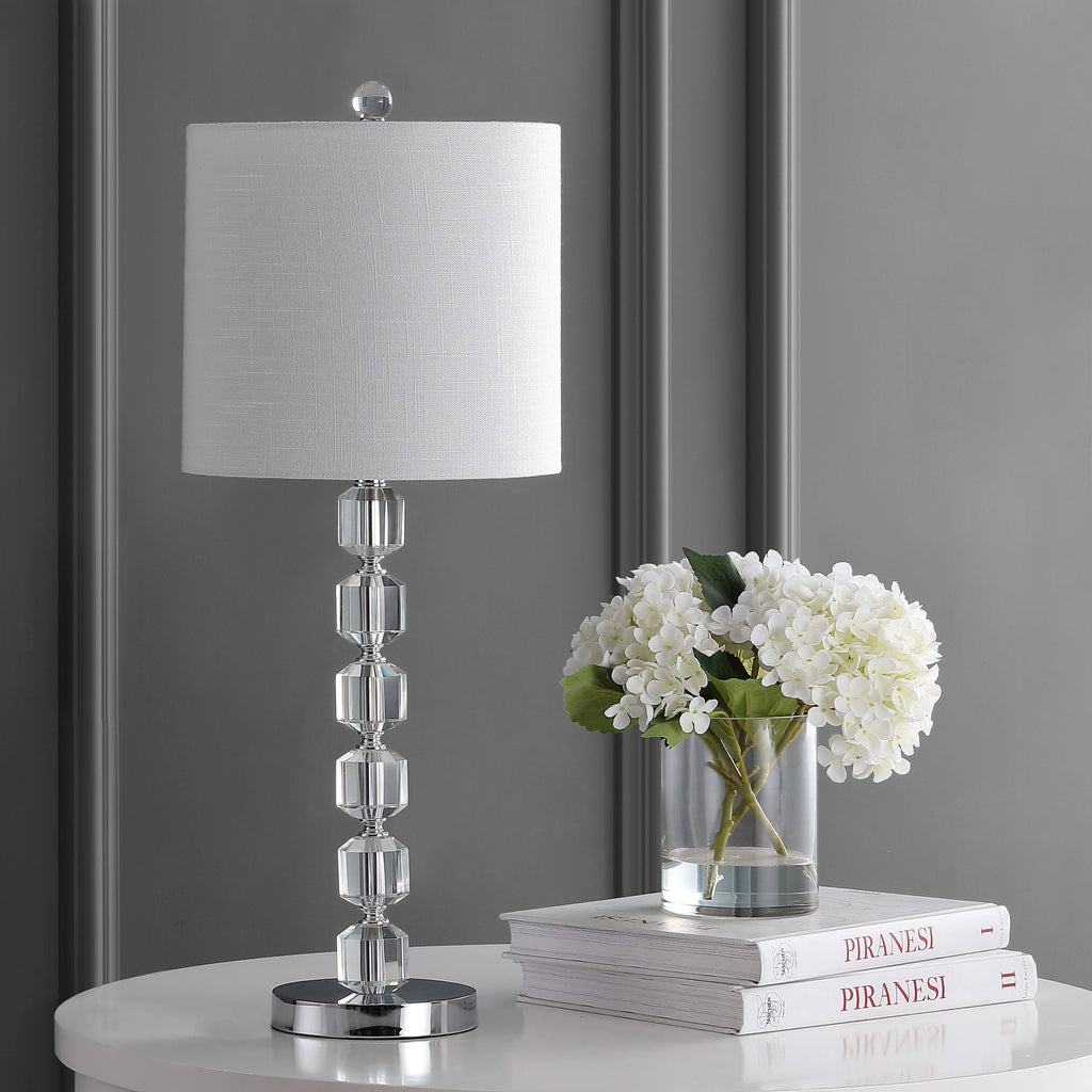 27.5 in. Chrome/Clear LED Table Lamp F903008
