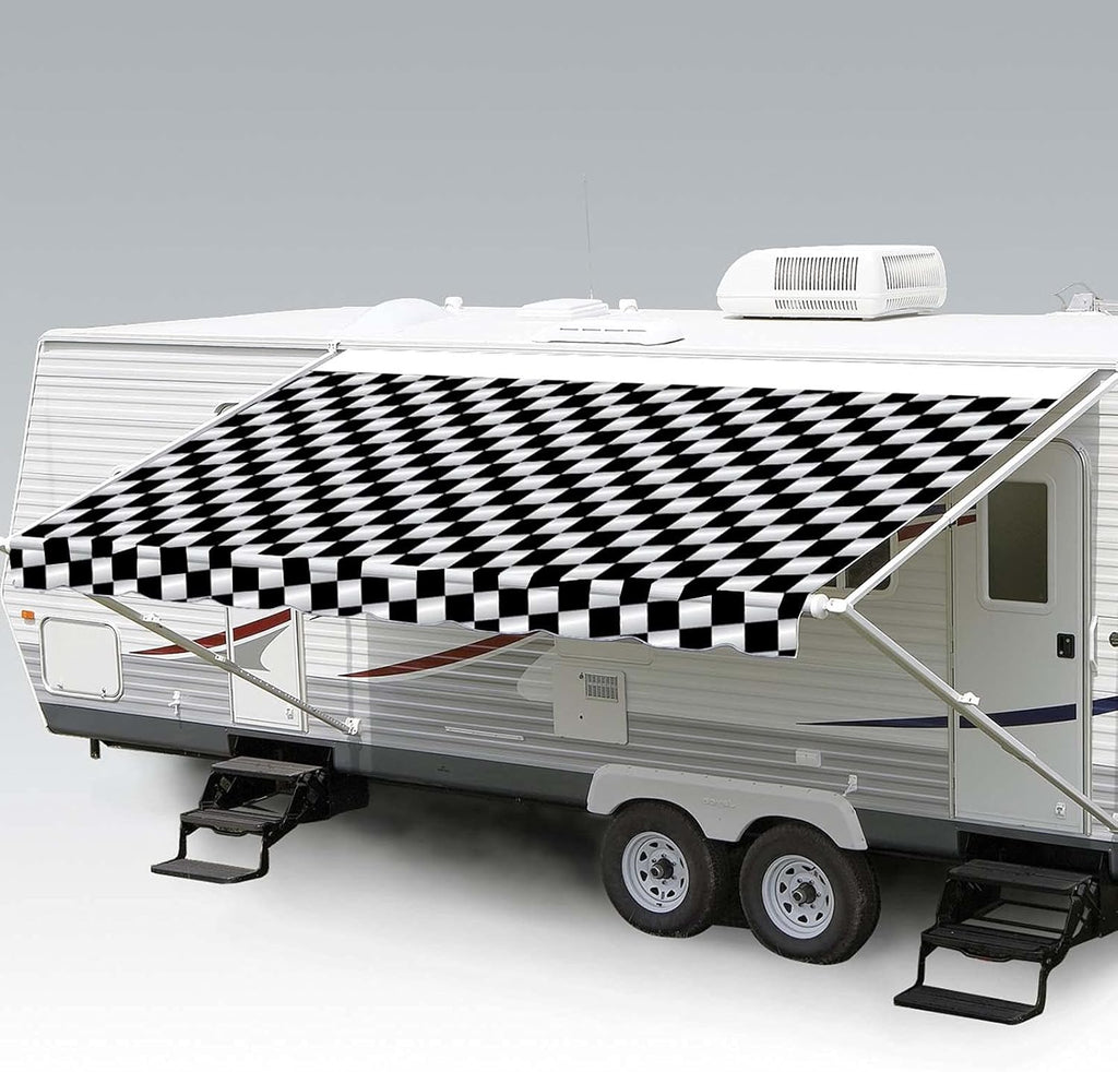 15' Heavy Duty Weatherproof Vinyl RV Awning Fabric Replacement J7619