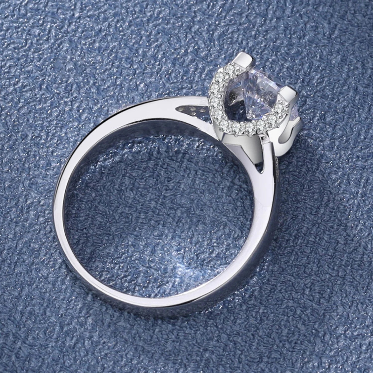 18K White Gold Moissanite Ring S925 Sterling Silver I67669