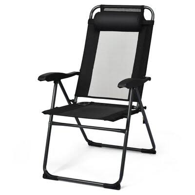 Black Reclining Folding Zero Gravity Chair G12430