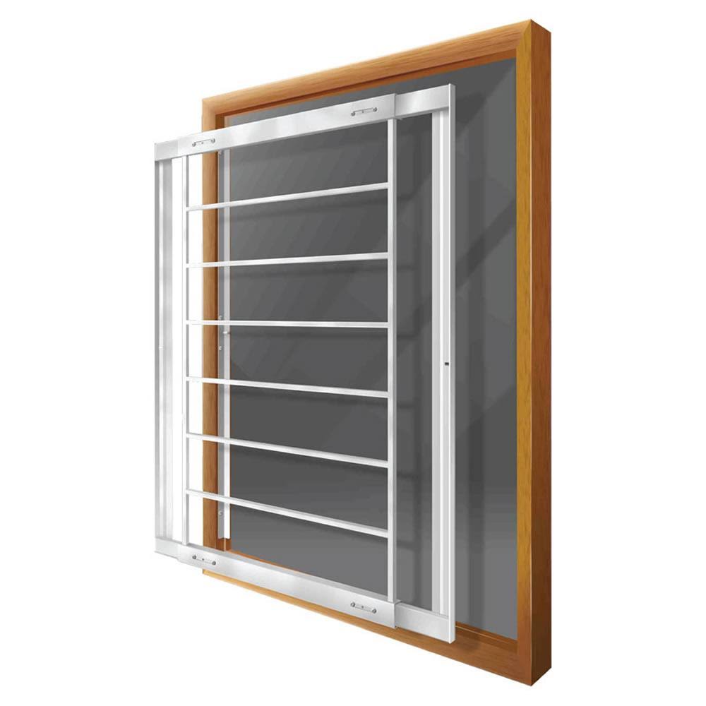 White 8-Bar Window Guard N1867
