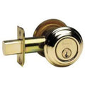 Colonial Single Cylinder Auxiliary Deadbolt Satin Nickel Z643