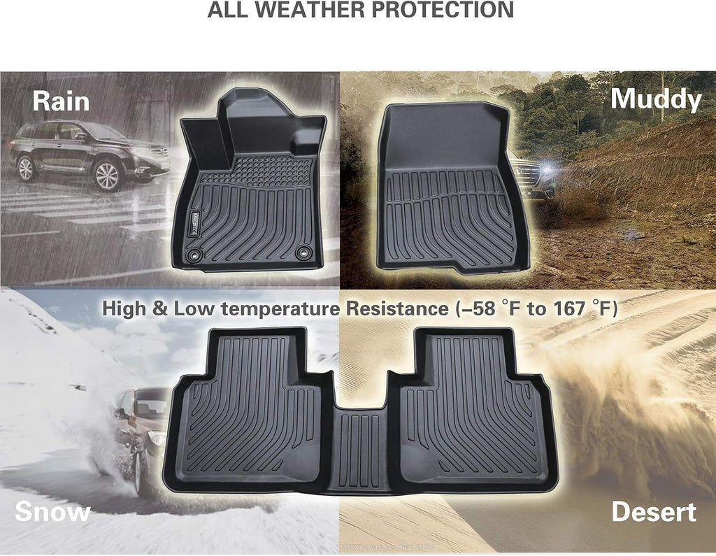 Black Waterproof TPE Car Mats for Kia Sorento 6 Seat 2021 2022 Y22190
