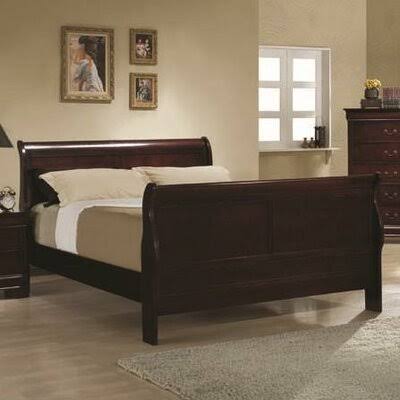 Twin Wood Sleigh Bed V76565