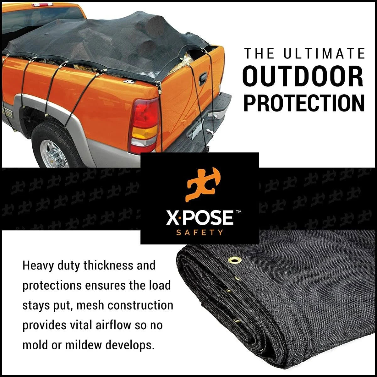 Black Mesh Truck Tarps 12x24 W7934