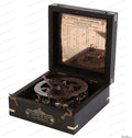 Sundial Compass with Black Wooden Case Brass Sundial V81550