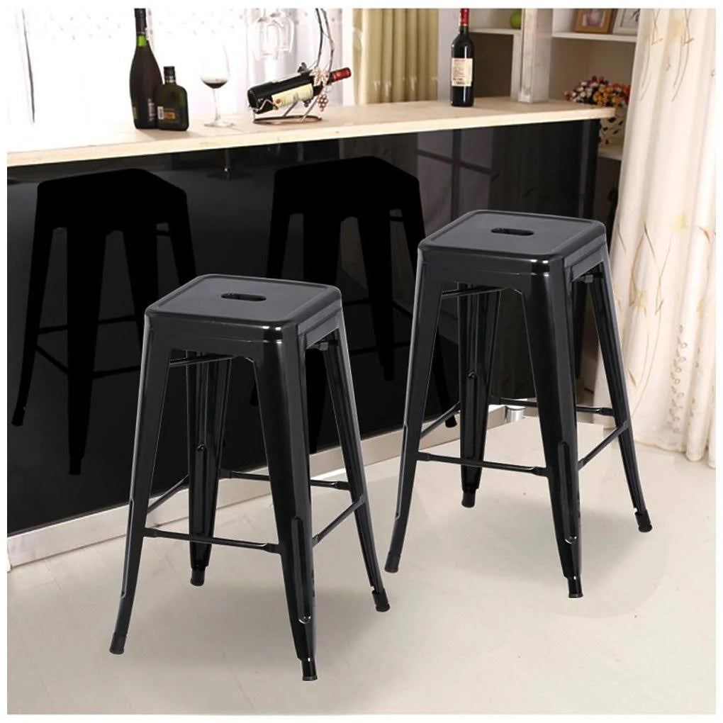 4pcs Metal Counter Bar Stool with Wood Seat I9139