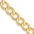 18 inch 5.25 mm Yellow Gold Curb Chain Necklace E39382