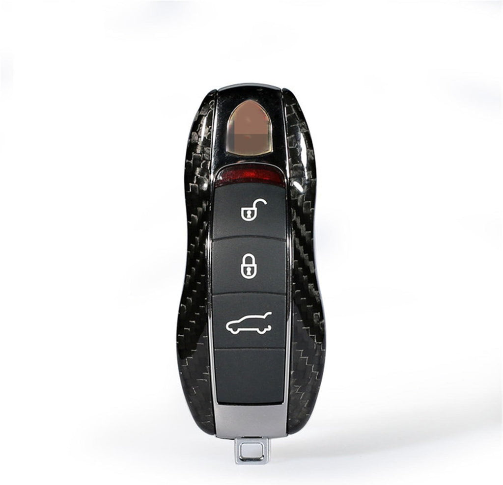 Genuine Carbon Fiber Key Fob Cover Red F600796