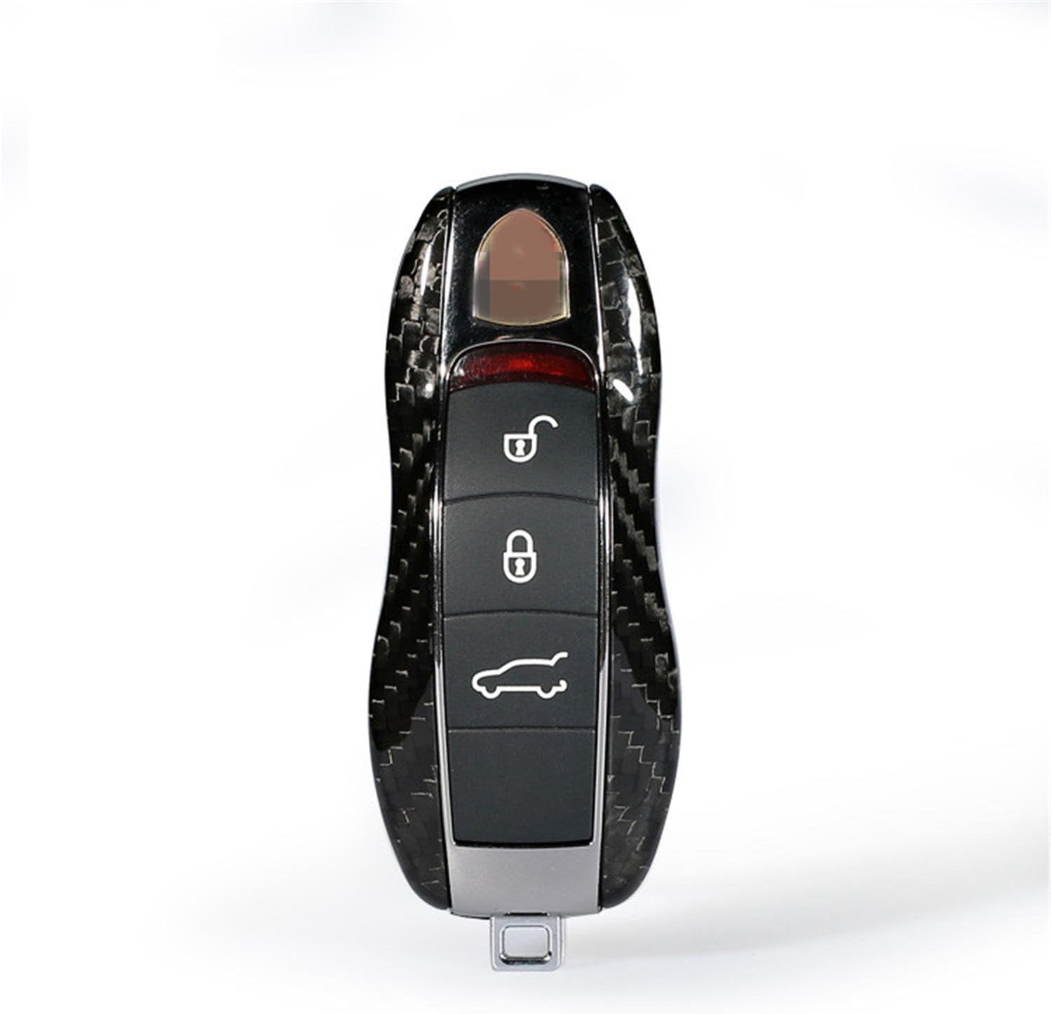 Genuine Carbon Fiber Key Fob Cover Red F600796