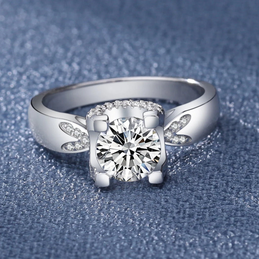 18K White Gold Moissanite Ring S925 Sterling Silver I67669