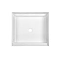 32 in. x 32 in. Single Threshold Center Drain Shower Pan in White A602724