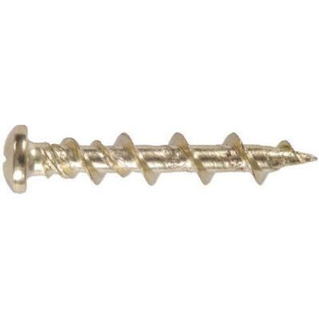 Brass Plated Anchoring Screws 3/16 by 1-1/4 inch 20 Pack F40130