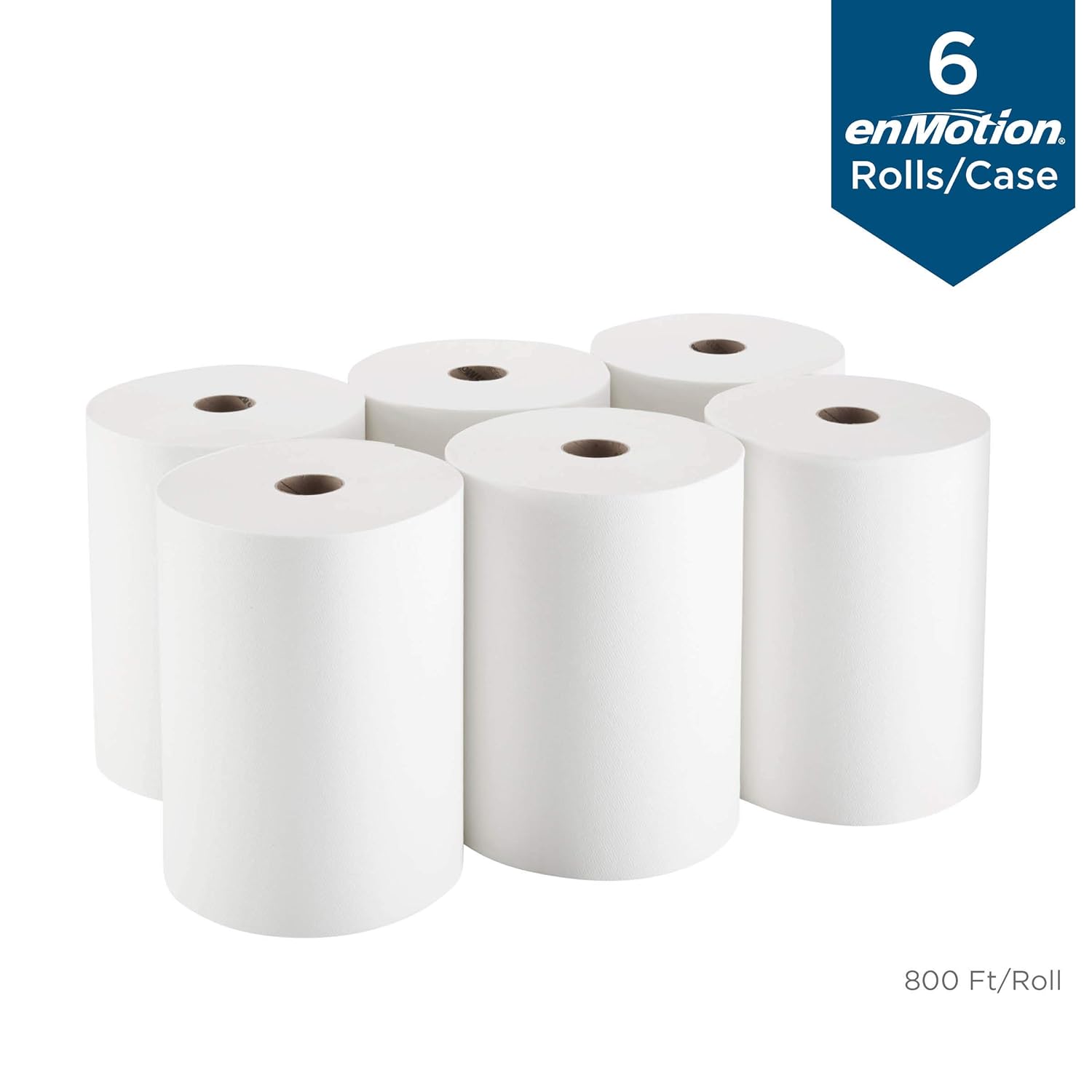 White Paper Towel Roll, 800 Feet Per Roll, 6 Rolls Per Case Pack of 2 K52976