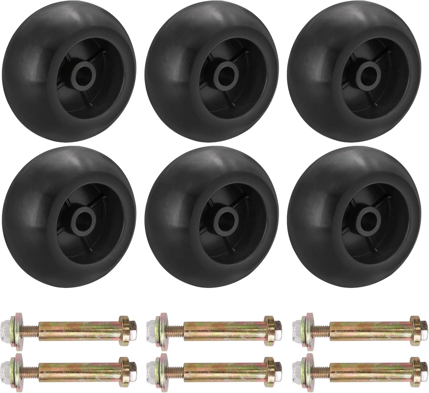Mower Anti Scalp Deck Wheel Kit 5/8" Bore 5-2.75 Wheel Size Pack of 2 T32728