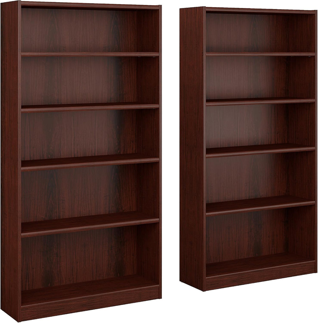 Pure White 2 Shelf Bookcase Set of 2 Q965114