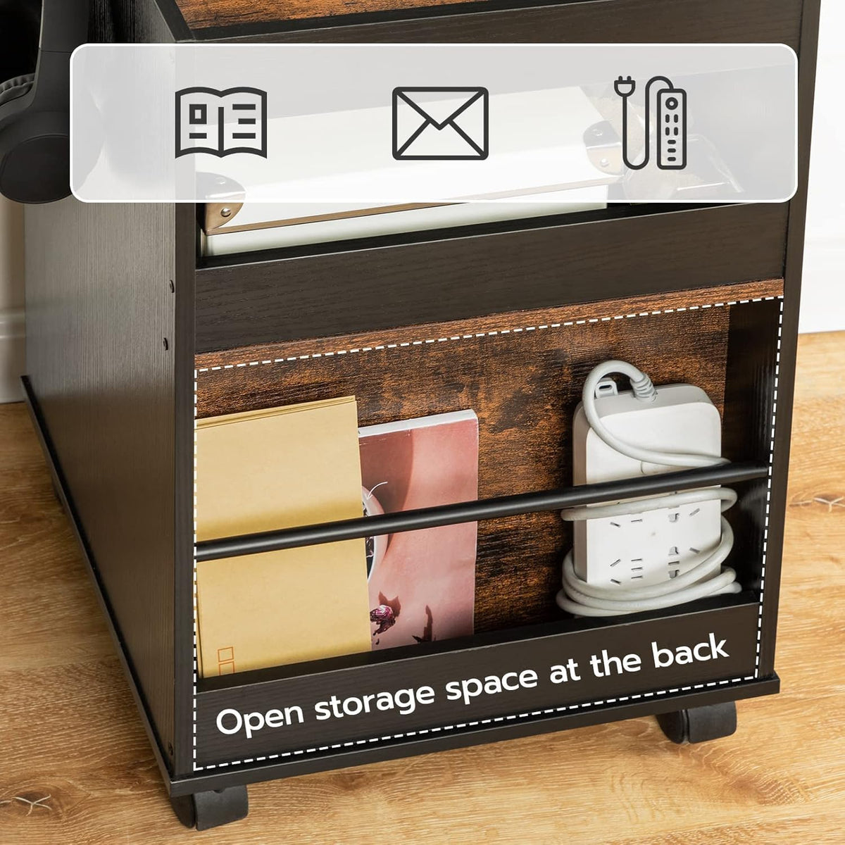 Mobile Pedestal with Drawer and Enclosure S48240