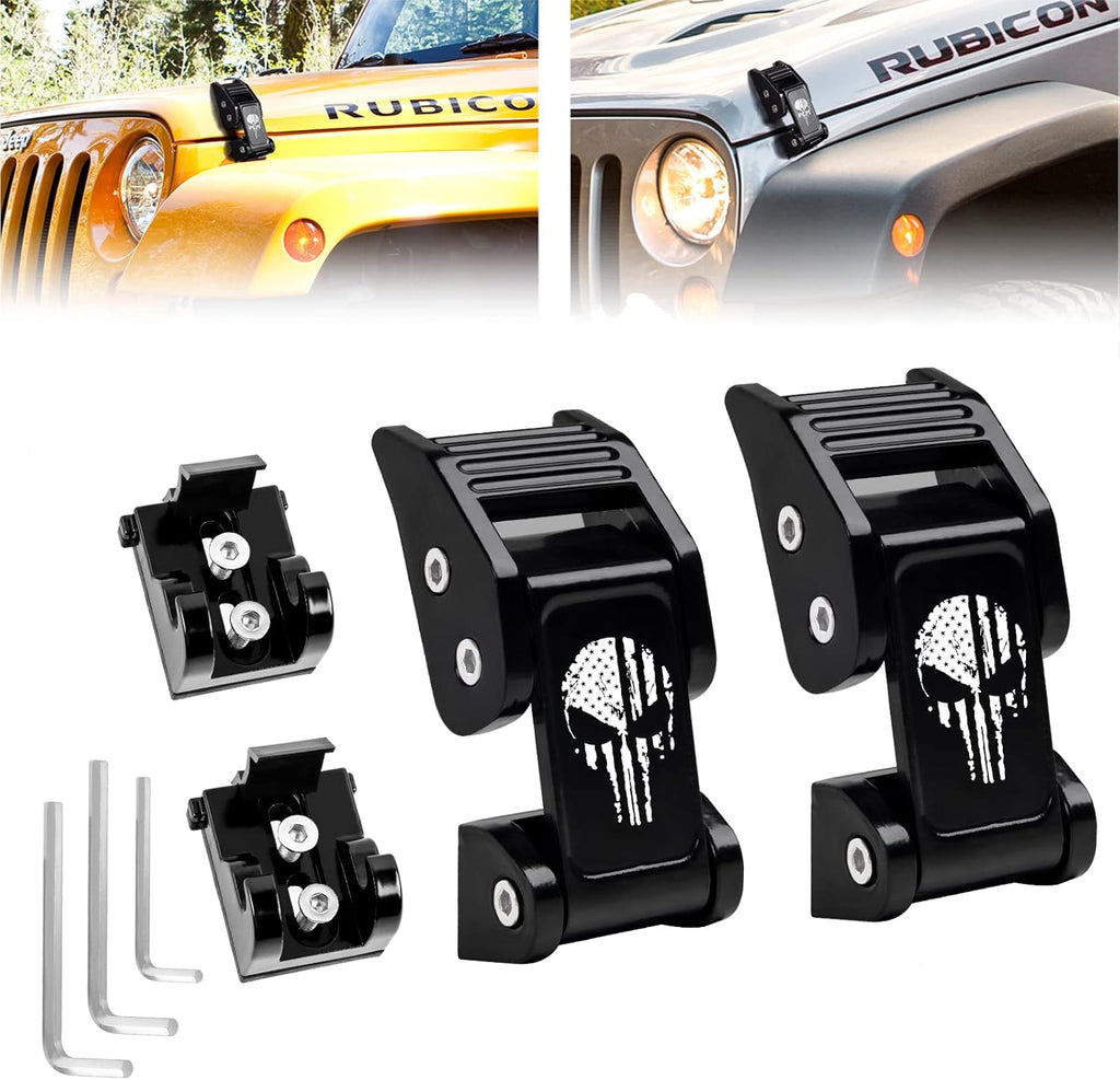 Hood Latches for Jeep Wrangler TJ 1997-2006 (Texture Black) M56683