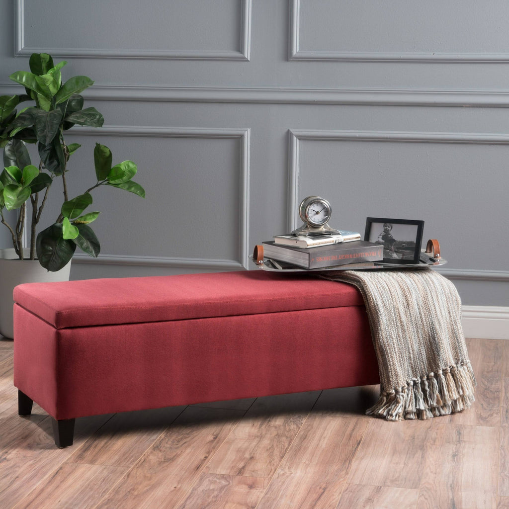Fabric Storage Ottoman Bench B205