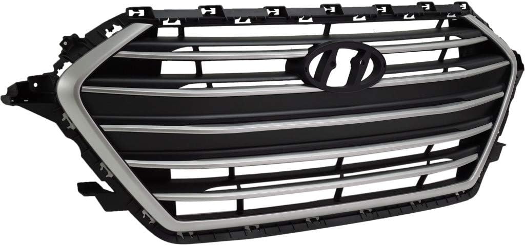 Silver Shell Black Insert Grille Assembly J9510