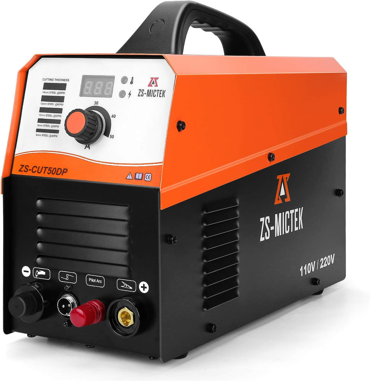 Plasma Cutter 50amp Pilot Arc Non-Touch 110/220V Dual Voltage 1/2'' Clean Cut IGBT Inverter Plasma Cutting Machine H992000