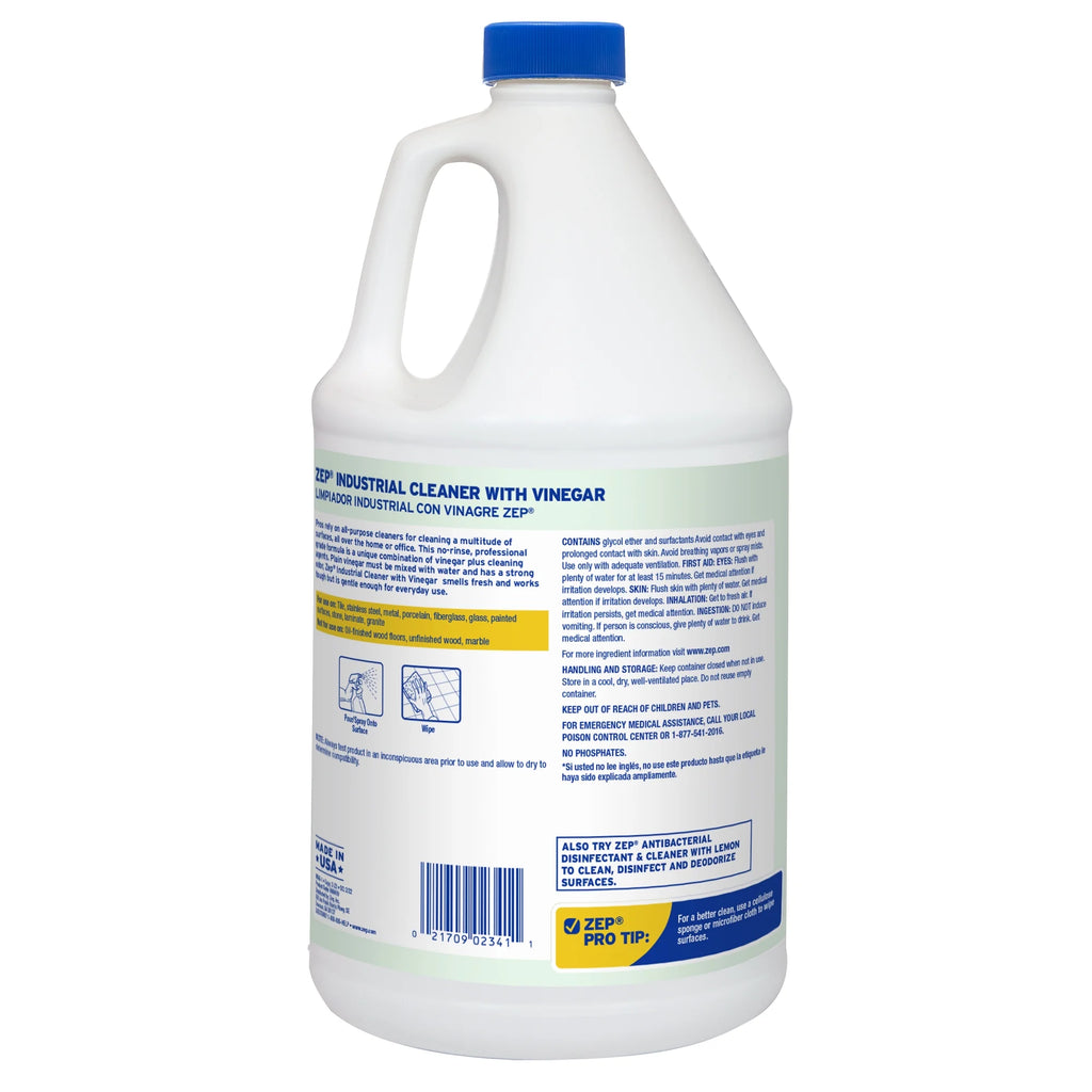 Industrial Cleaner with Vinegar 1 Gal (Case of 4) and Sprayer Bottle (Case of 9) A3110