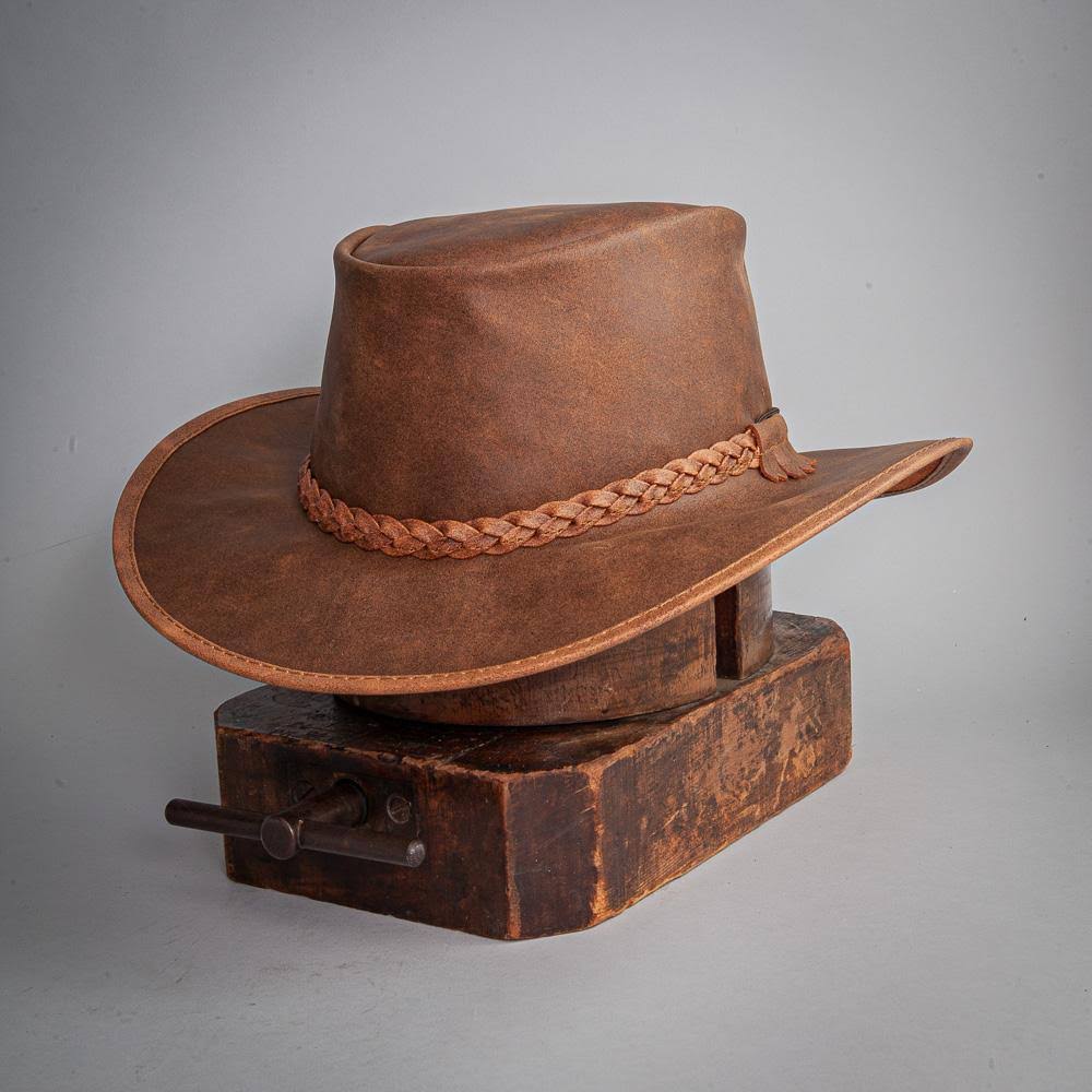 Copper Leather Hat I398