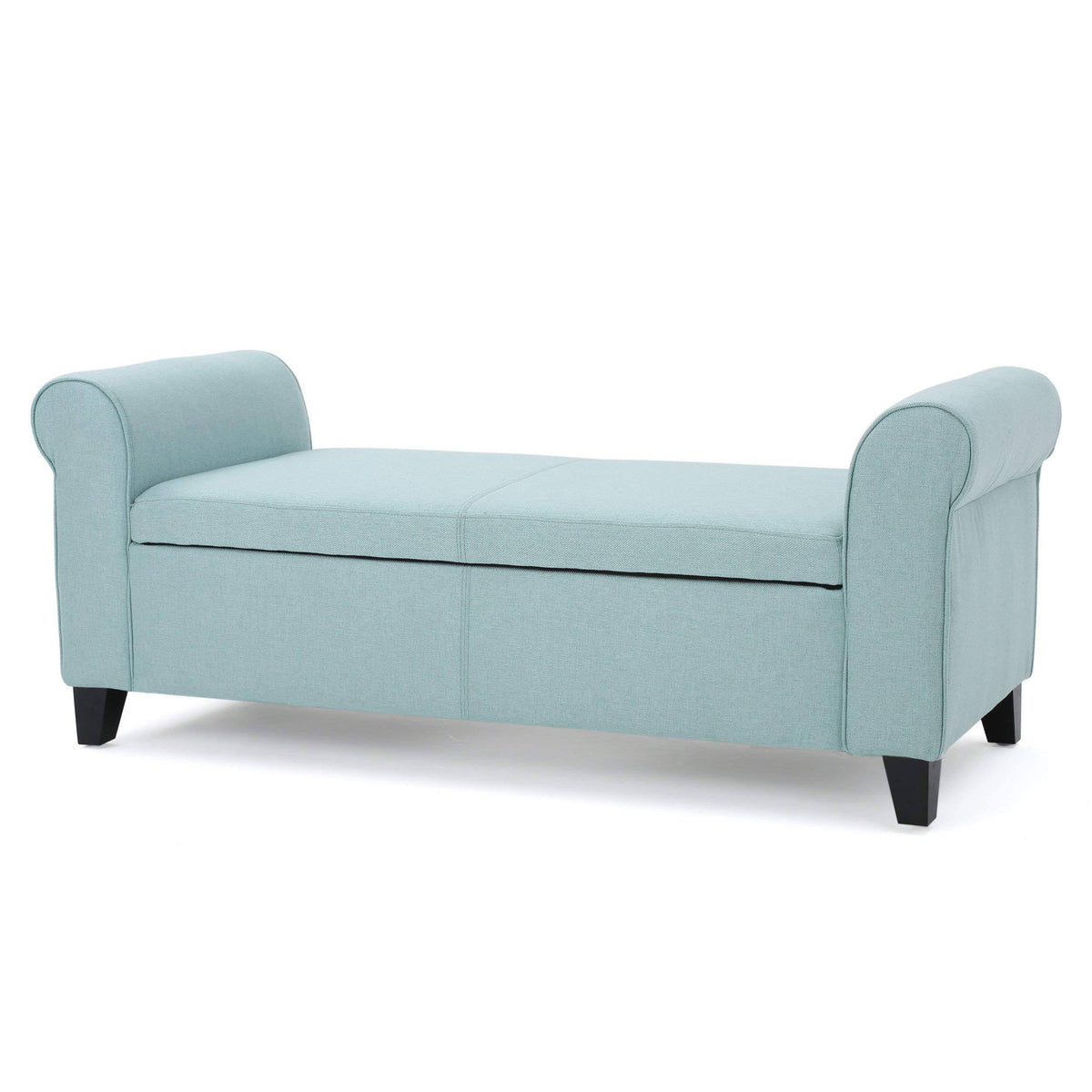 Light Blue Fabric Storage Bench W645068