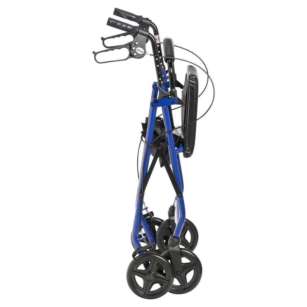 Blue Aluminum Rollator with Padded Seat S429754