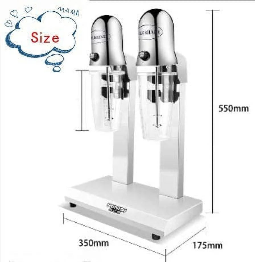 Dual Head Commercial Electric Milk Shaking Machine with 2pcs 650ml Cup Drink Mixer N379