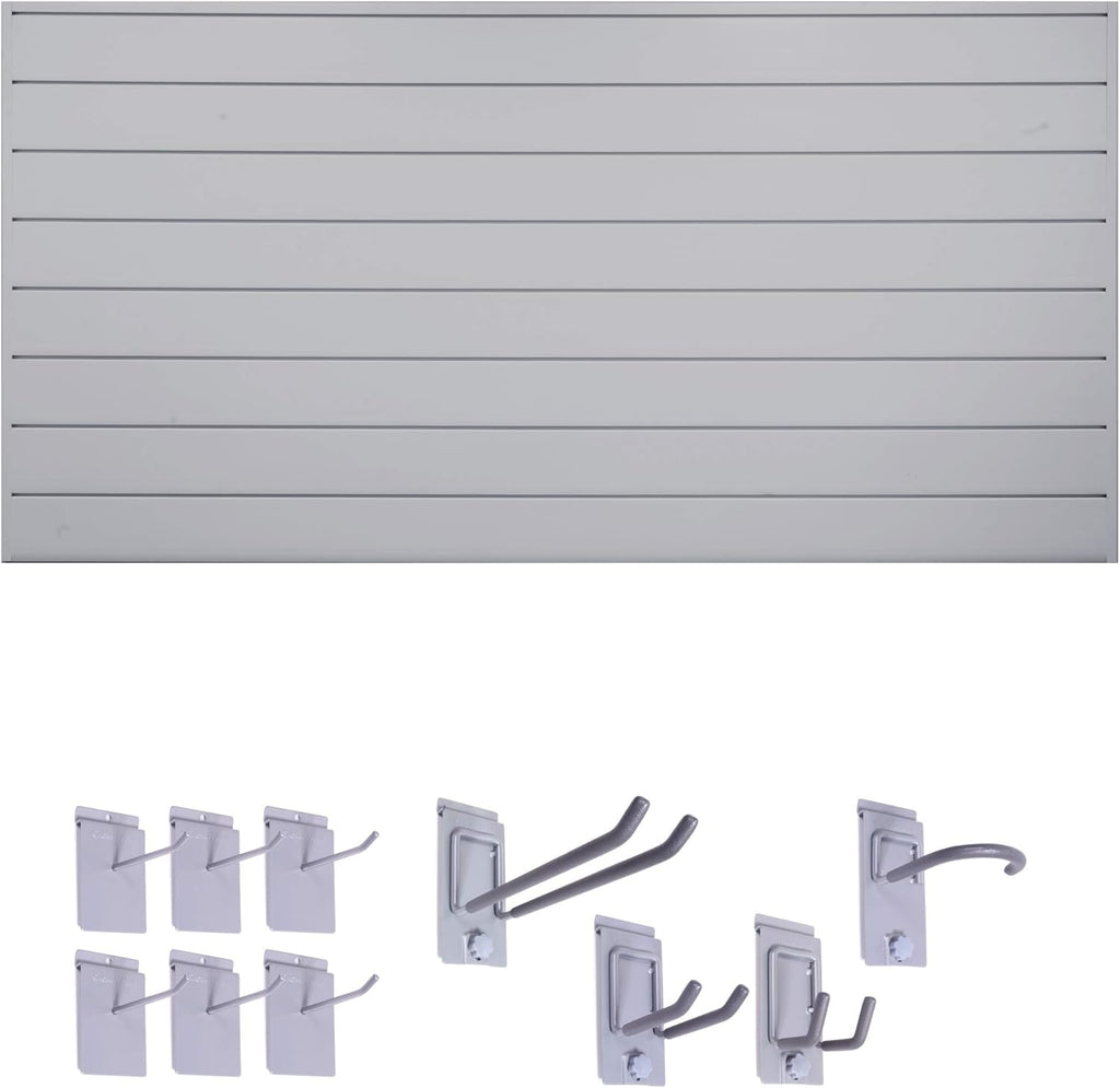 6" Starter Bundle (8x4 ft) with 10-Piece Locking Hook Kit (White) Q783633