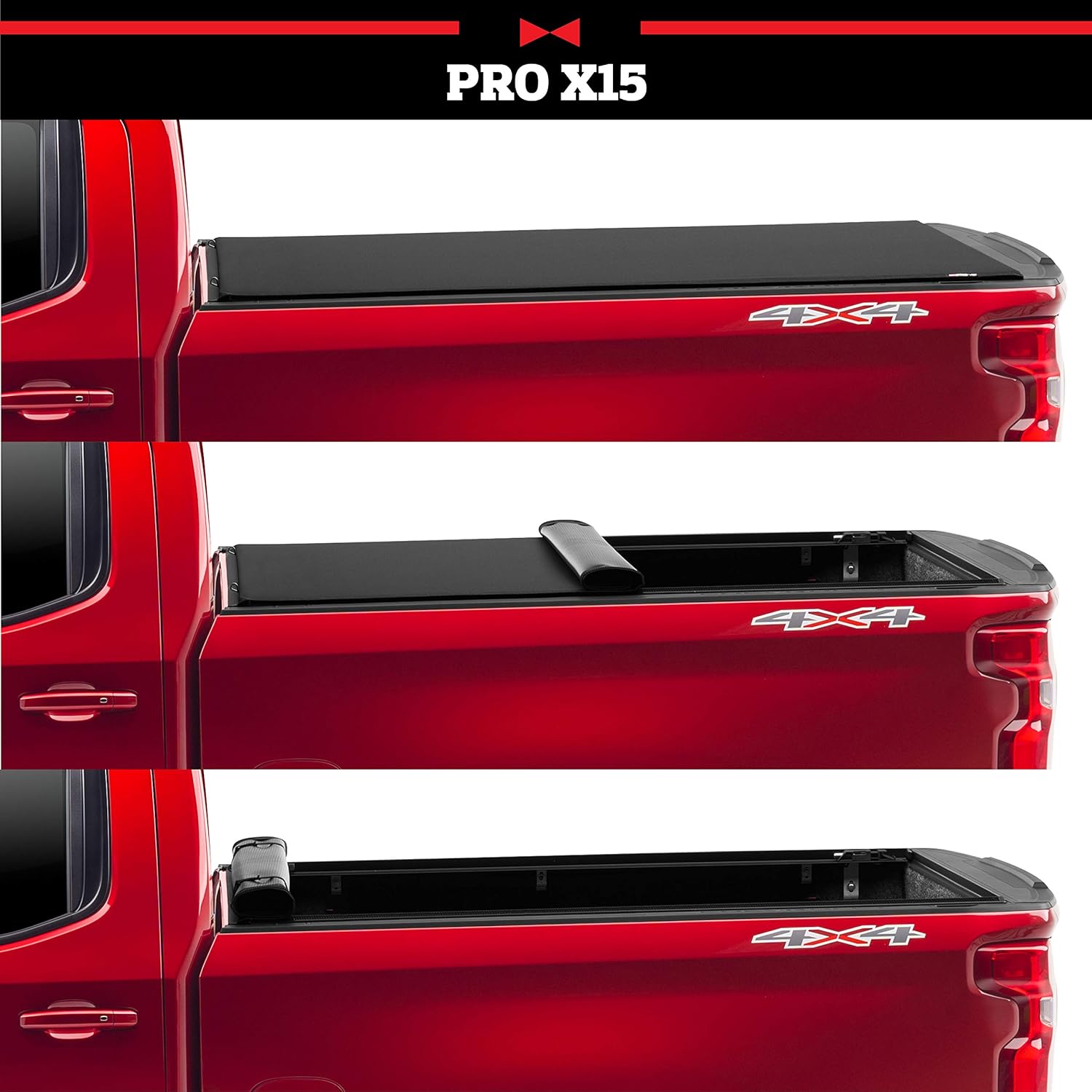 Soft Roll Up Truck Bed Tonneau Cover Black D358